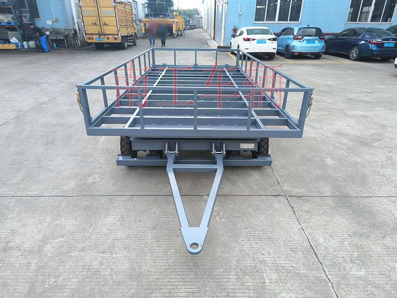 4噸骨架式牽引平板拖車 帶下翻護欄工具拖車